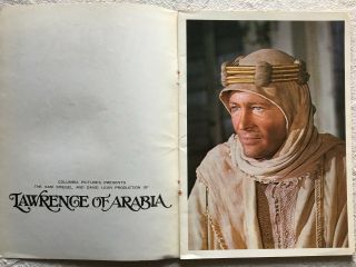 LAWRENCE OF ARABIA Movie Program Book 1971 Peter O ' Toole Alec Guinness Rare F/S 2