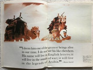 LAWRENCE OF ARABIA Movie Program Book 1971 Peter O ' Toole Alec Guinness Rare F/S 3