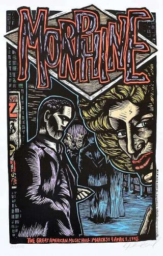 Morphine Concert Poster John Howard S/n Sf 1995