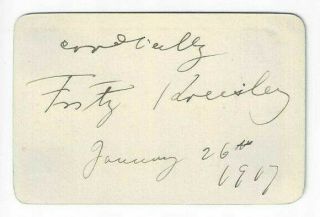 Fritz Kreisler Signed Card 1907 / Autographed Classical Violinist