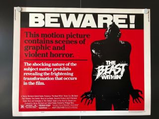 The Beast Within (1982) - Half Sheet Movie Poster - 28 " X 22 " - Nm