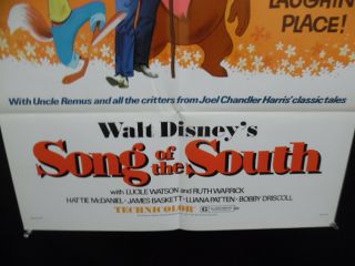 1972 SONG OF THE SOUTH One Sheet Movie Poster Walt Disney Vintage VG, 4