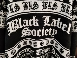 RARE Black Label Society Christmas Sweater Black N Skull XXXL Black White EUC 5