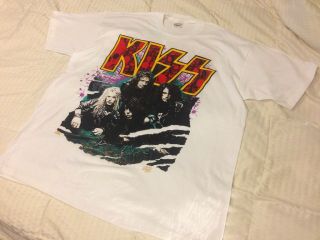 Kiss 1992 Revenge World Tour Shirt Xl Double - Sided Single Stitch Vtg