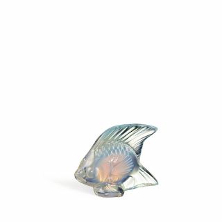 Lalique Fish Sculpture Opalescent Luster Crystal 10307700
