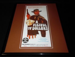 Fistful Of Dollars Framed 11x14 Poster Display Clint Eastwood
