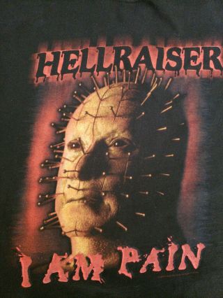 Hellraiser Tshirt 2002 Miramax I Am Pain Pinhead Black Size L 2