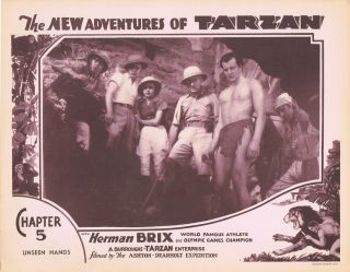 Adventures Of Tarzan 1935 Herman Brix Chapter 5 Vintage Serial Lobby Card 6