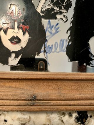 Rare KISS Mirror Gene Simmons Paul Stanley Ace Frehley Peter Criss Signed by Ace 2