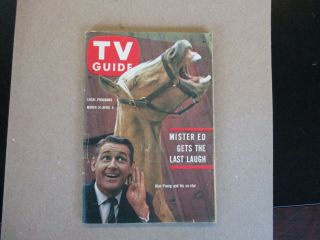 Vintage Tv Guide March 31,  1962 Dc - Baltimore Edition Alan Young & Mr.  Ed Cover