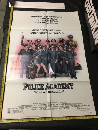 Vintage 1984 Police Academy 1 - Sh Theater Movie Poster Comedy
