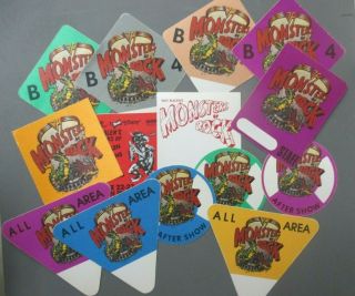 Van Halen Backstage Passes 13,  1 Radio Satin Sticker Monsters Of Rock 1988