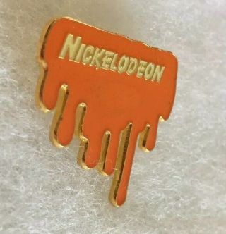 Vintage Nickelodeon Pin Orange Slime Lapel Pin 1995 TV A610 4