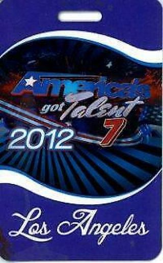 AMERICA ' S GOT TALENT LAMINATED BACKSTAGE PASS WITH LANYARD 2012 3