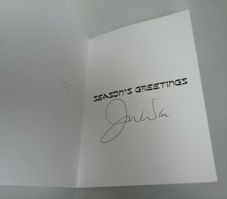 John Waters Signed Rare Christmas Card KAGAN McLEOD Drawing 2012 art Serial Mom 2