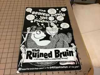 Vintage Rare Movie Ad Booklet: 1961 The Ruined Bruin Bearest Movie Yet