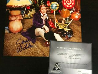 Gene Wilder,  Willy Wonka Hand Signed Authentic Autographed Photo 8x10,
