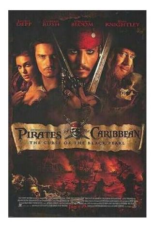 Pirates Of The Caribbean Curse Of The Black Pearl Movie Poster Dblsided