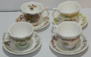 Vintage Royal Doulton Brambly Hedge Winter Summer Spring Autumn Complete Minis