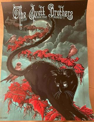 Avett Brothers Oakdale Wallingford Ct Poster Print Oct 3rd 2019 Signed S/n /200