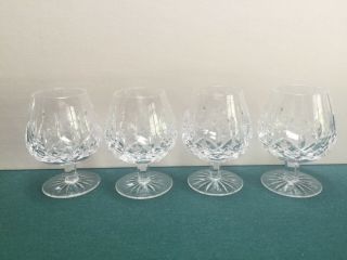 Set Of 4 Waterford (etched) Crystal Lismore Brandy Snifters 5.  25 "