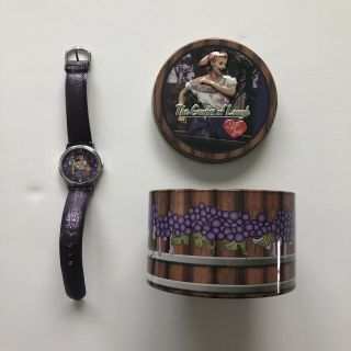 The Grapes Of Laugh I Love Lucy Purple Wrist Watch With Tin Grapes Of Laugh