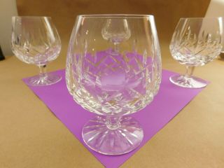 Set Of 4 Waterford Cut Crystal Lismore Brandy Snifter Glasses