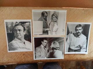 4 Vintage 1970s Sean Connery Tv Movie Press Photos Goldfinger,  Molly Maguires