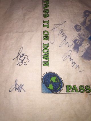 Vintage ALABAMA Country Band Signed Pass It On Down Bandanna 80s,  90s Rare HTF 3