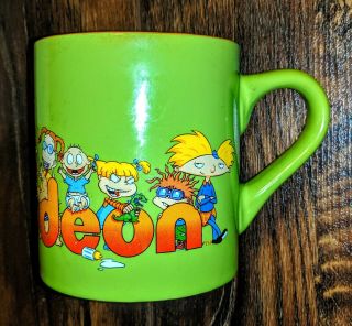 2017 Nickelodeon 90 ' s Cartoon Characters Coffee Mug/Cup,  Green & Orange,  Ceramic 3