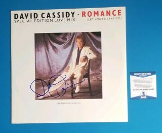 David Cassidy Signed 12 " Vinyl Single Record With Beckett Partridge Family