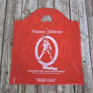 Freddie Mercury : Tribute Concert 1992 Scarf Sash Banner,  Carrier Bag Queen 2