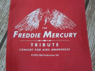 Freddie Mercury : Tribute Concert 1992 Scarf Sash Banner,  Carrier Bag Queen 3
