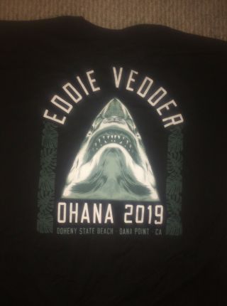 Eddie Vedder Ohana Festival Tshirt Xl Extra Large 1 Of 3 Designs Pearl Jam Shirt