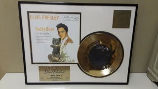 Elvis Presley 1996 Limited Edition 24k Gold Plated Record Teddy Bear 320/1000