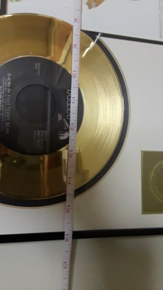 ELVIS PRESLEY 1996 LIMITED EDITION 24K GOLD PLATED RECORD TEDDY BEAR 320/1000 8
