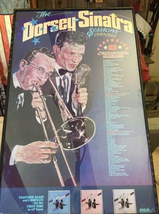 Frank Sinatra Tommy Dorsey Framed Poster with glass front. 6