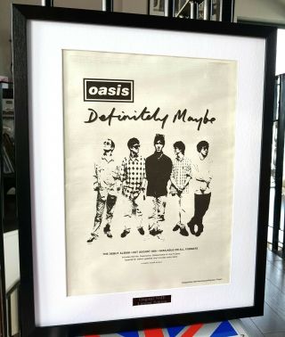 Oasis Framed Nme - Certificate - Liam Gallagher 1994 Definitely Maybe