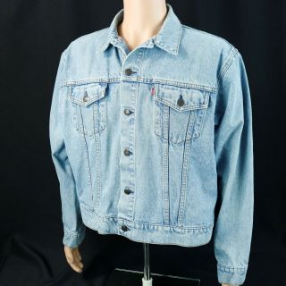 Green Day Levis Denim Jacket Welcome to Paradise Blue Jean Distressed MEDIUM 5