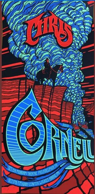 Chris Cornell - 2015 Brad Klausen Poster Philadelphia,  Pa Merriam Theatre