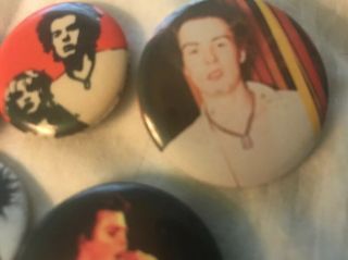 (6) Vintage Sid Vicious Sex Pistols Button Pinback Pin Badge Punk Rock 4