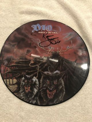 Dio Hey Angel Picture Disc Signed Ronnie James Dio Rare Uk Import Look Vintage
