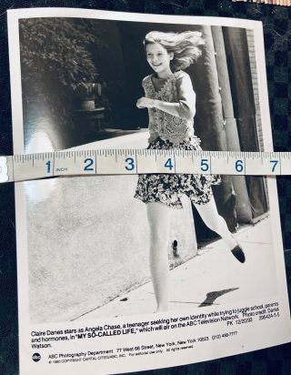 Claire Danes My So Called Life 1993 Promotional Black & White Photograph Tv 9x7