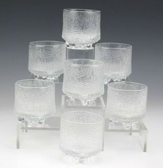 Set Of 7 Iittala Ultima Thule Mid Century Modern Cocktail Tumbler Glasses Nr Sms