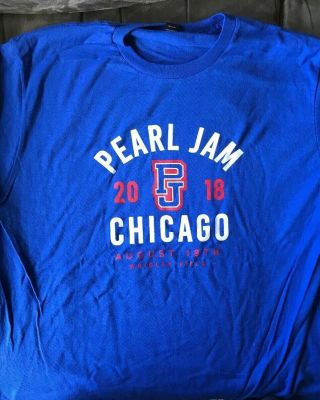 2018 Pearl Jam Wrigley Field Chicago Setlist Shirt Large—august 18th