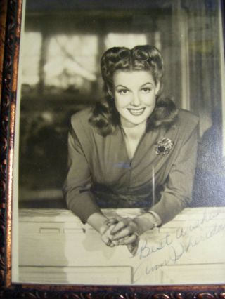 " Vintage:.  " They Drive By Night " Actress: Ann Sheridan Autographed Photo