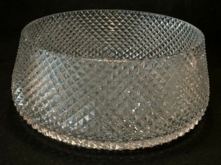 Antique 19th C.  Abp American Brilliant Diamond Cut Glass 11 " Centerpiece Bowl