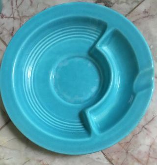 Vintage Homer Laughlin Harlequin Rare Ashtray Saucer Turquoise With Cup 5