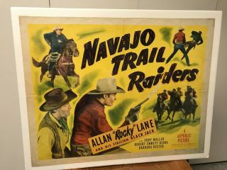 Allan " Rocky " Lane,  " Navajo Trail Raiders " 1949 Half Sheet