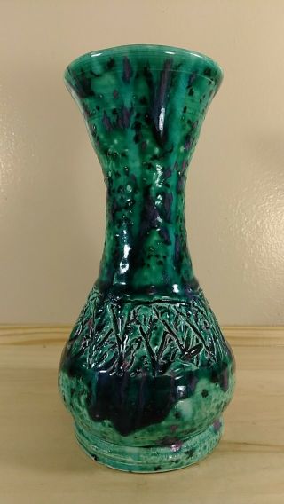 Ben Watford - North Carolina,  Studio Art Pottery,  Vase - Bright Multi Colored